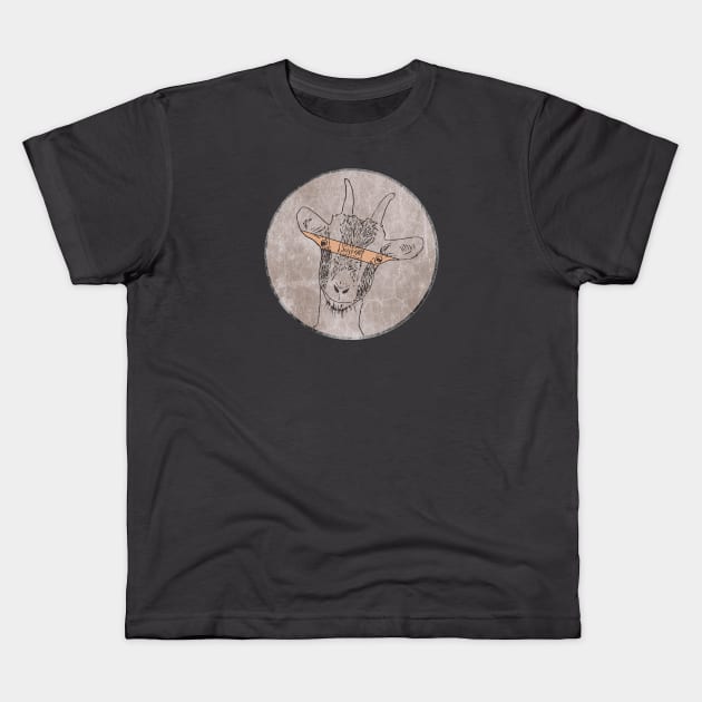 goat illustration Kids T-Shirt by RosaLinde2803